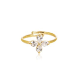 Clover CZ Ring