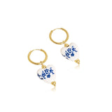 Florence Ceramic Floral Heart Earrings
