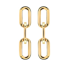 jenna link earrings gold lightweight hypoallergenic and waterproof