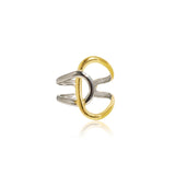 Lara Abstract Two-Tone Ring