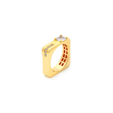 Lexi Geometric Wedding Band