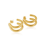 Double C Hoop Earrings