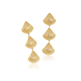 Cascade Layered Shell Drop Earrings