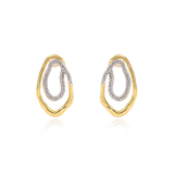 Mila Two Tone Pavé Earrings