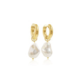 Large Huggie Droplet Earrings